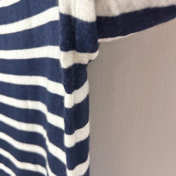 BANANA REPUBLIC Cashmere Breton Stripe Sweater Dress Old Money Parisian Size L - Picture 10 of 13